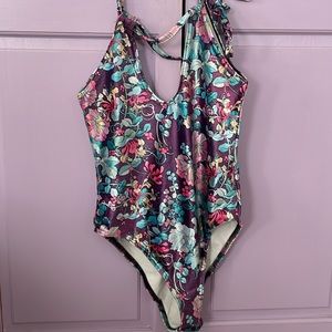 MUCHA HONEYSUCKLE VELVET HALTER BODYSUIT - LIMITED